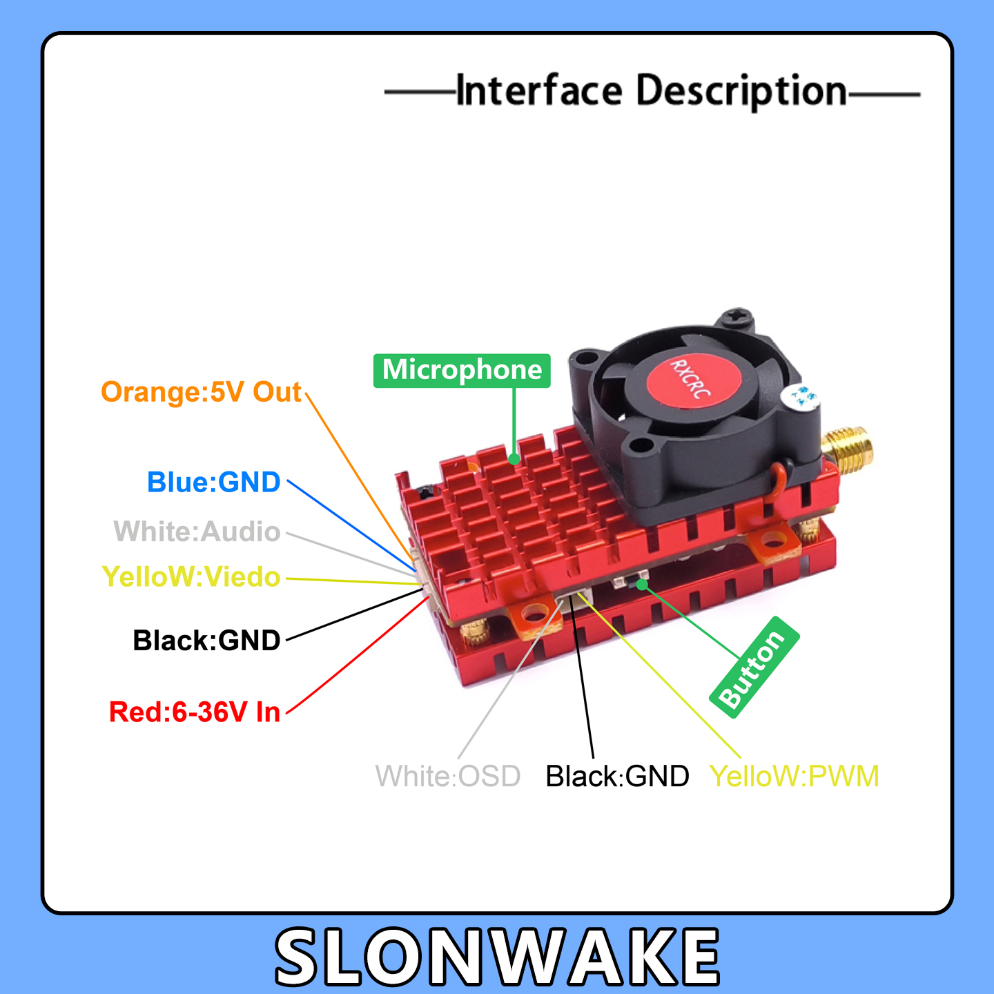 SLONWAKE 5.8G 2W VTX FPV 1800T - Drone Cinematic incelemesi ve fiyatı